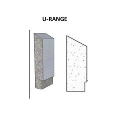 Betinoc-U-plint Wandbescherming Betinoc RVS Betonplint U