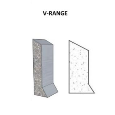 Betinoc-V-plint Wandbescherming Betinoc RVS Betonplint V