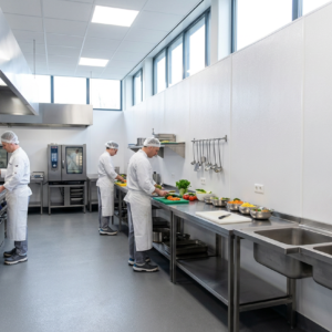 Horeca grootkeuken frp wanden platen wonderboard