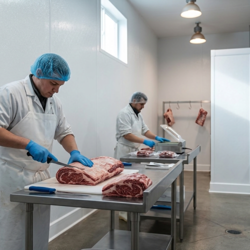 hygienische-wandafwerking-slachthuis-vleesverwerking Hygiënische wandafwerking industrieel slachthuis FRP HACCP