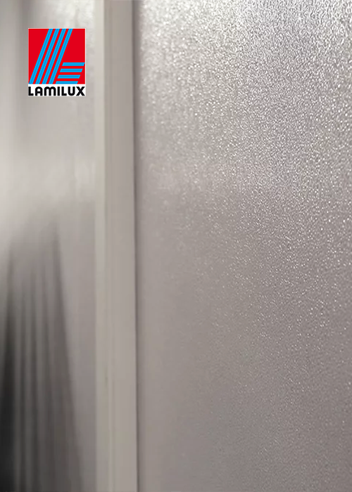 FRP wandafwerking zwart wit haccp foodsafe Lamilux embossed
