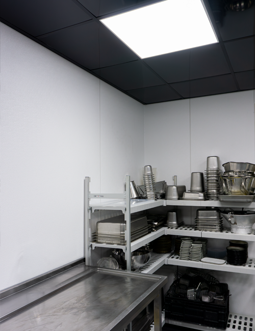 FRP wandafwerking systeem plafond zwart wit haccp foodsafe