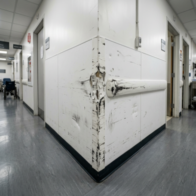 Zorg ruimte hoek krassen deuken