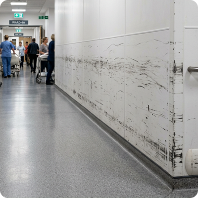 Zorg ruimte hoek krassen deuken