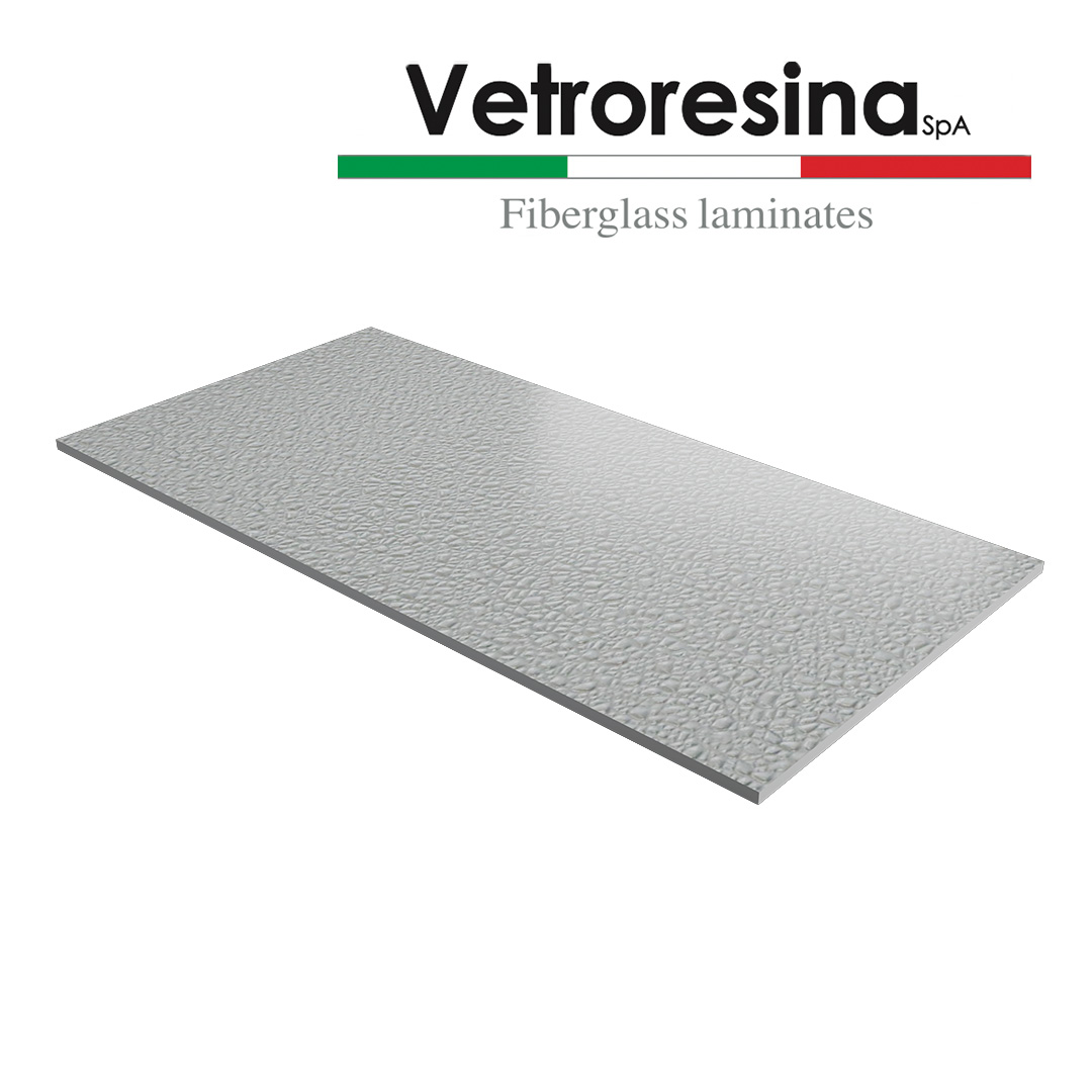 Vetroresina Vetroshield — Embossed FRP-plaat (grijs)