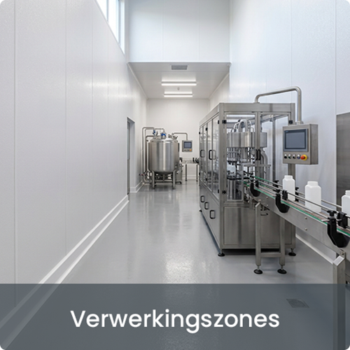 Hygiënische wandafwerking verwerkingsruimte foodproductie HACCP