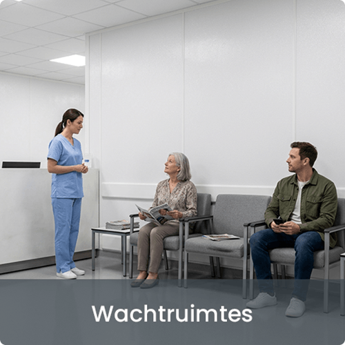 Hygiënische wandafwerking gang zorginstelling rolstoelbestendig
